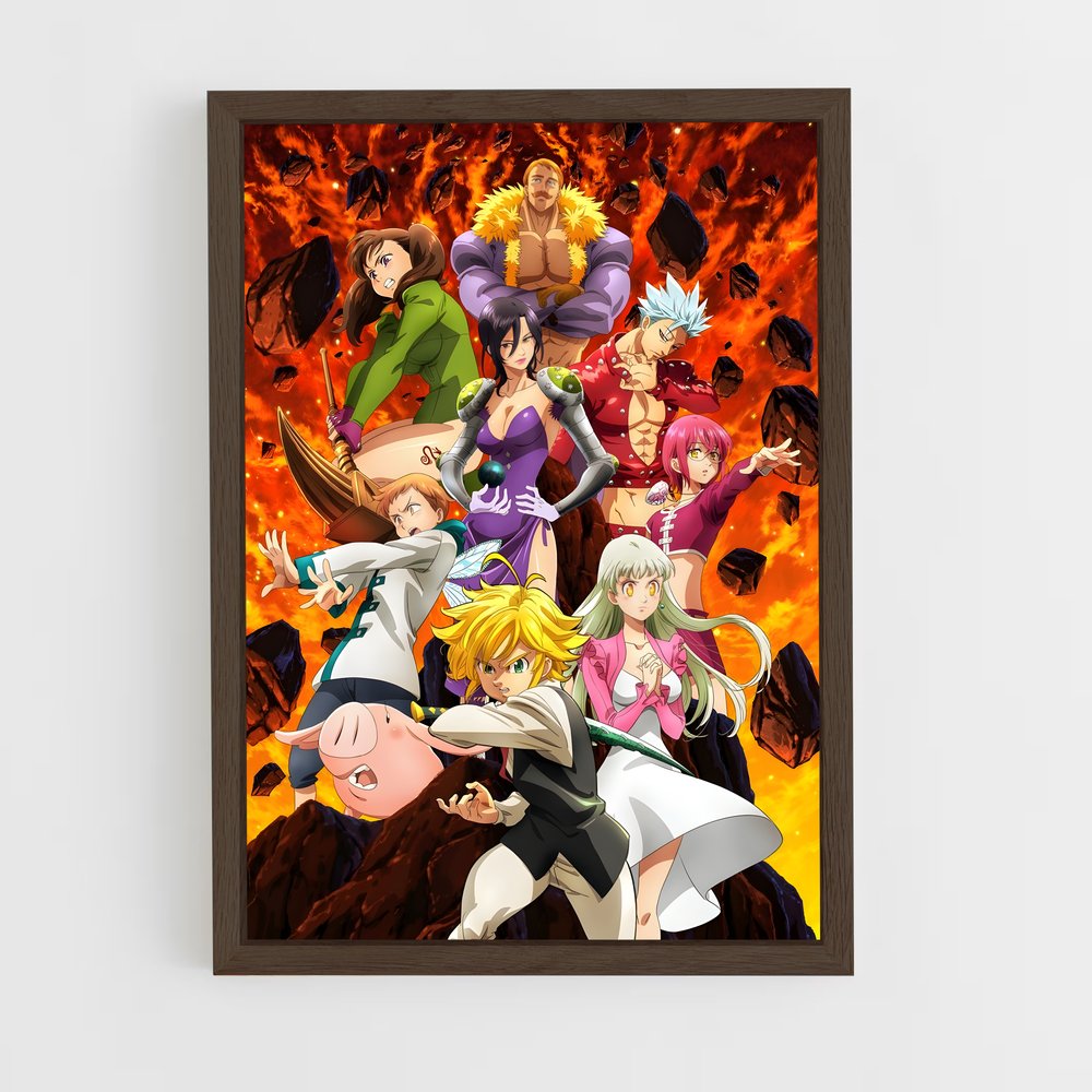 seven-deadly-sins-11 cadre Bois foncé