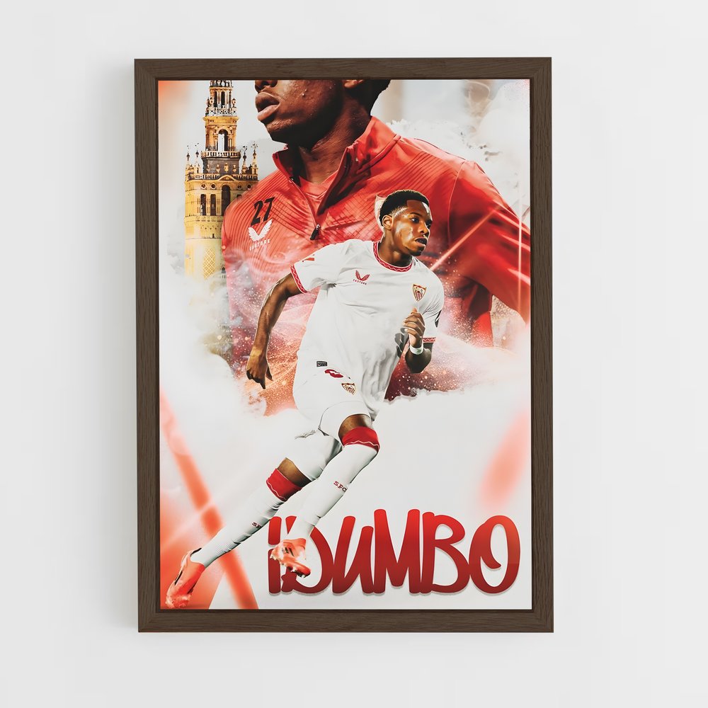sevilla-fc-9 cadre Bois foncé