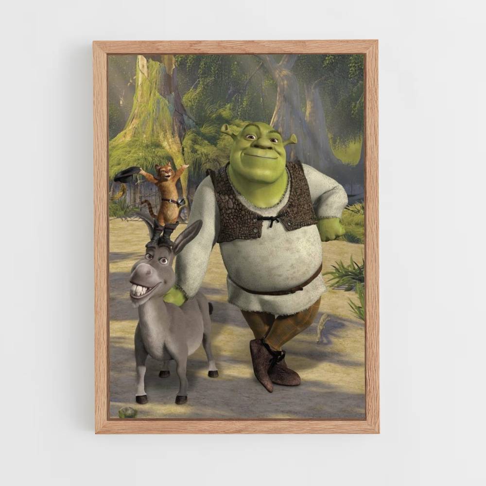 Pôster Shrek Burro