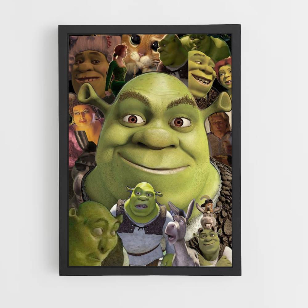 Colagem de pôster Shrek