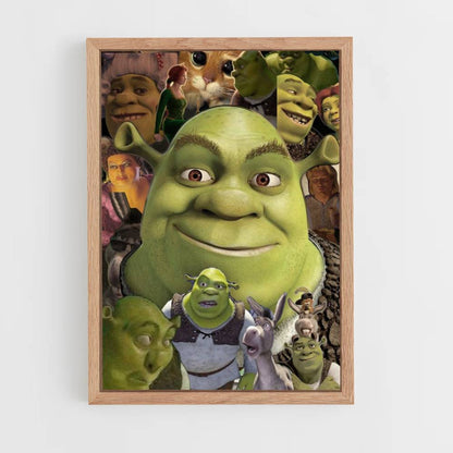 Colagem de pôster Shrek