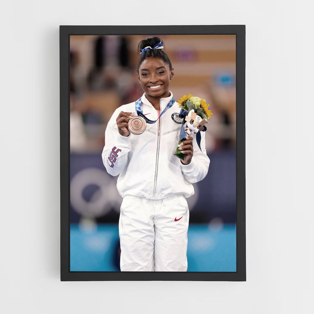 Pôster Medalha Simone Biles