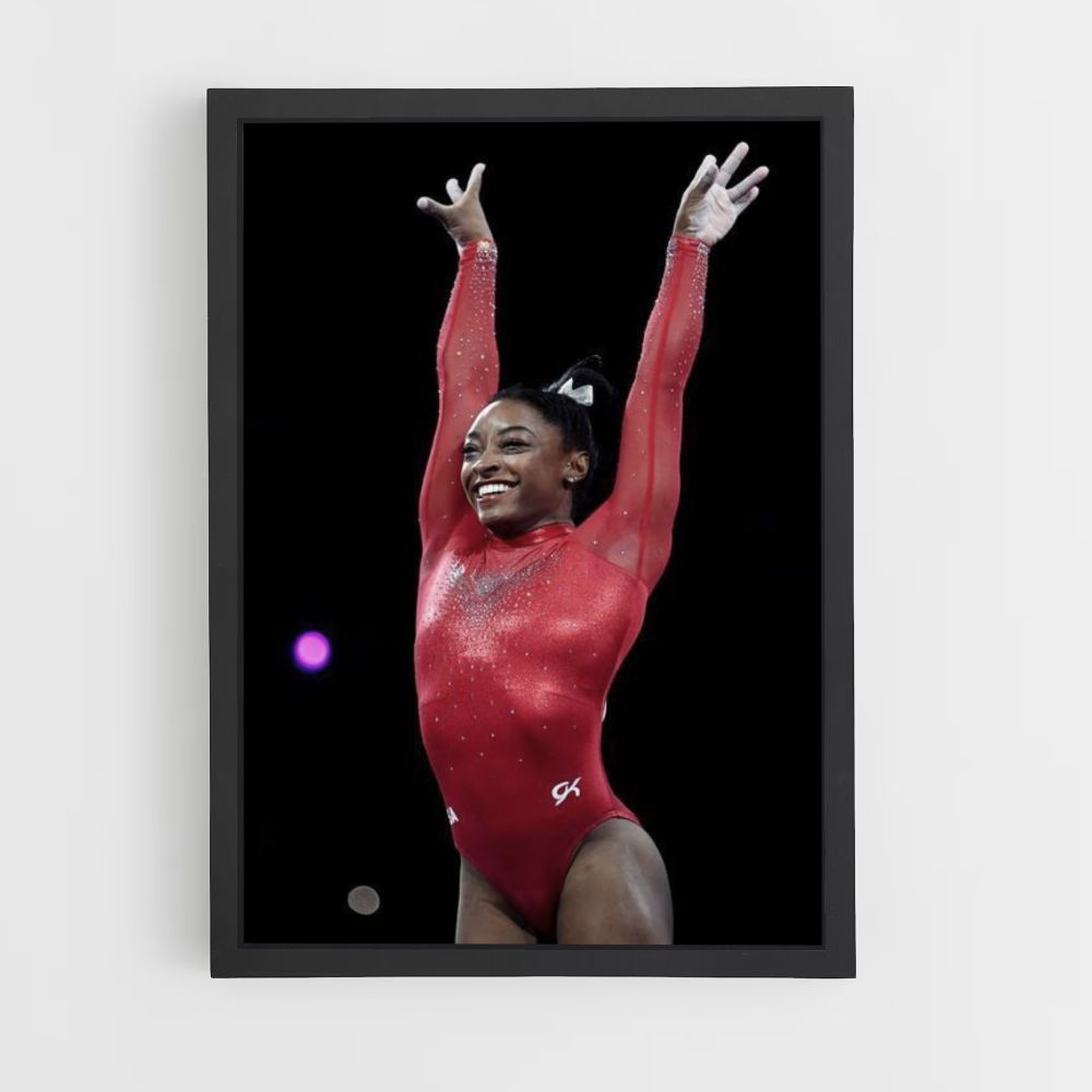 Pôster Simone Biles Vermelho