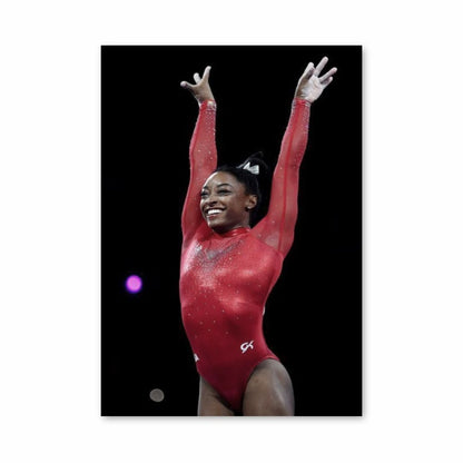 Pôster Simone Biles Vermelho