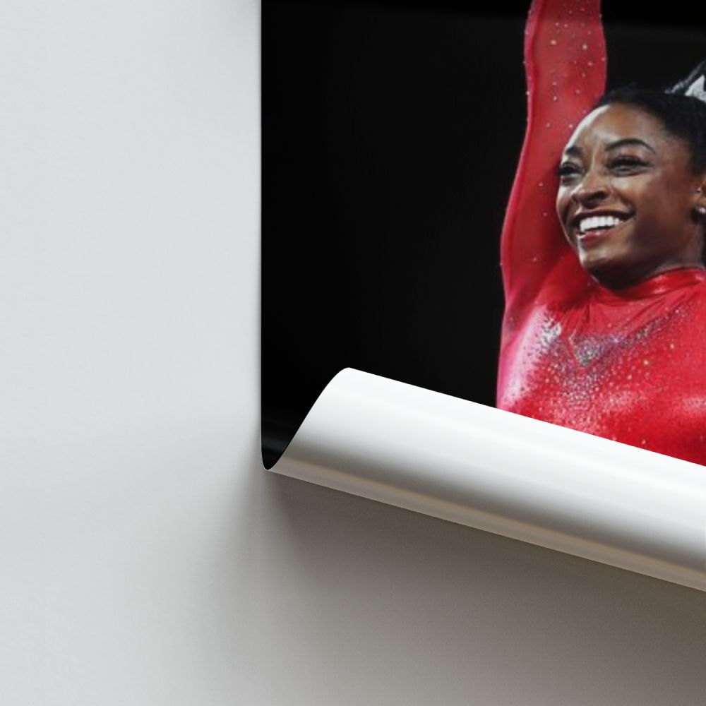 Pôster Simone Biles Vermelho