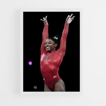 Pôster Simone Biles Vermelho