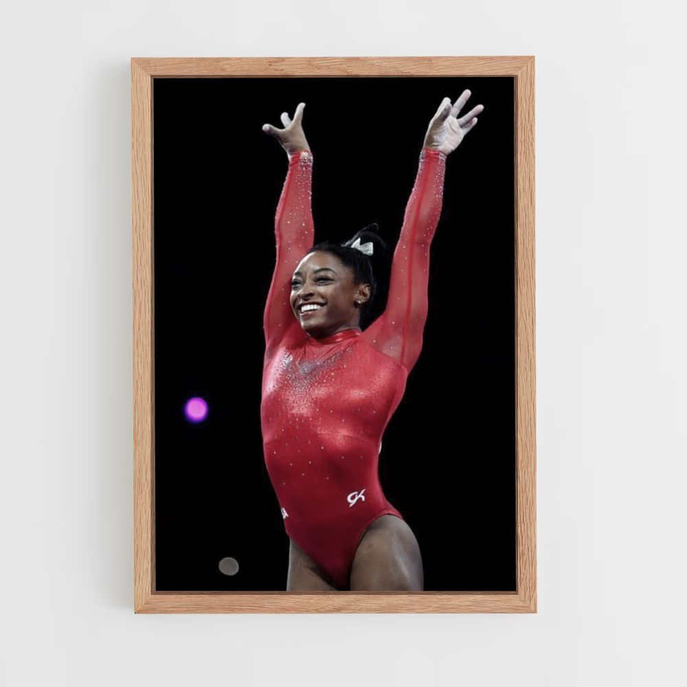 Pôster Simone Biles Vermelho