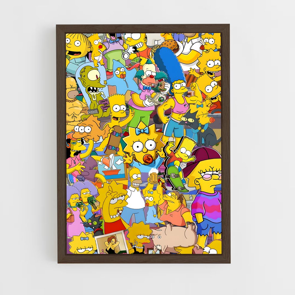 simpsons-23 cadre Bois foncé