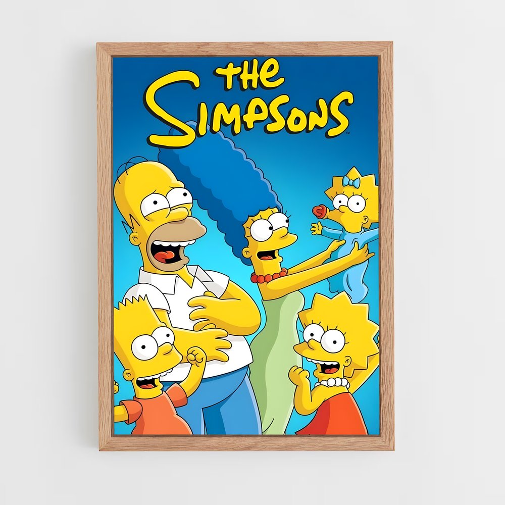 simpsons-3 cadre Bois clair