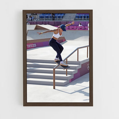 skateboard-22 cadre Bois foncé