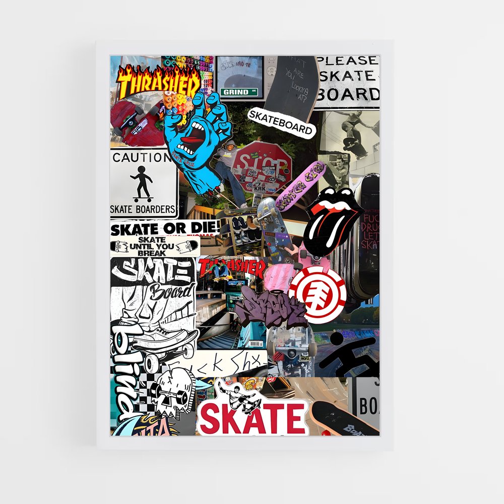 skateboard-9 cadre Blanc