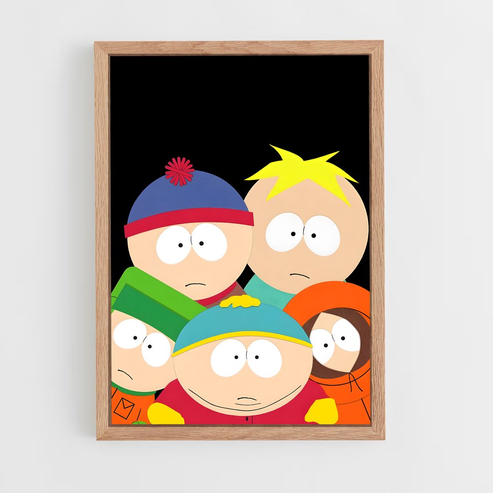 south-park-14 cadre Bois clair