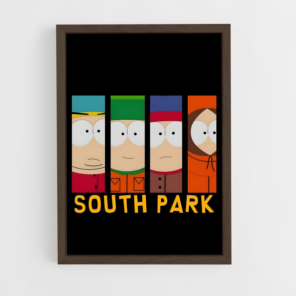 south-park-6 cadre Bois foncé