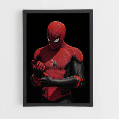 Pôster Homem-Aranha Preto e Vermelho