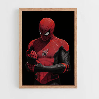 Pôster Homem-Aranha Preto e Vermelho