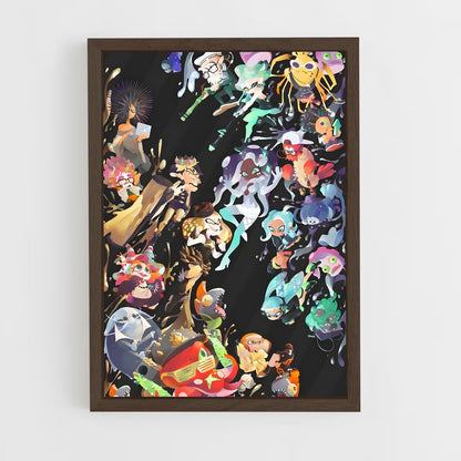 splatoon-11 cadre Bois foncé