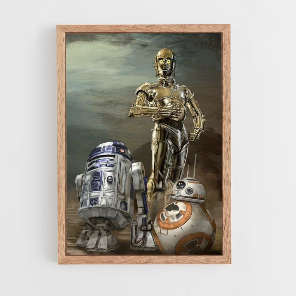 Pôster R2D2 C3PO BB8