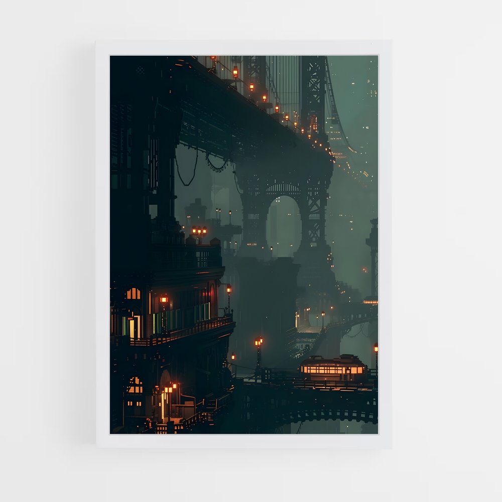 steampunk-1 cadre Blanc