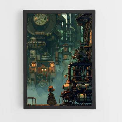 steampunk-20 cadre Noir