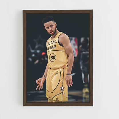 stephen-curry-5 cadre Bois foncé