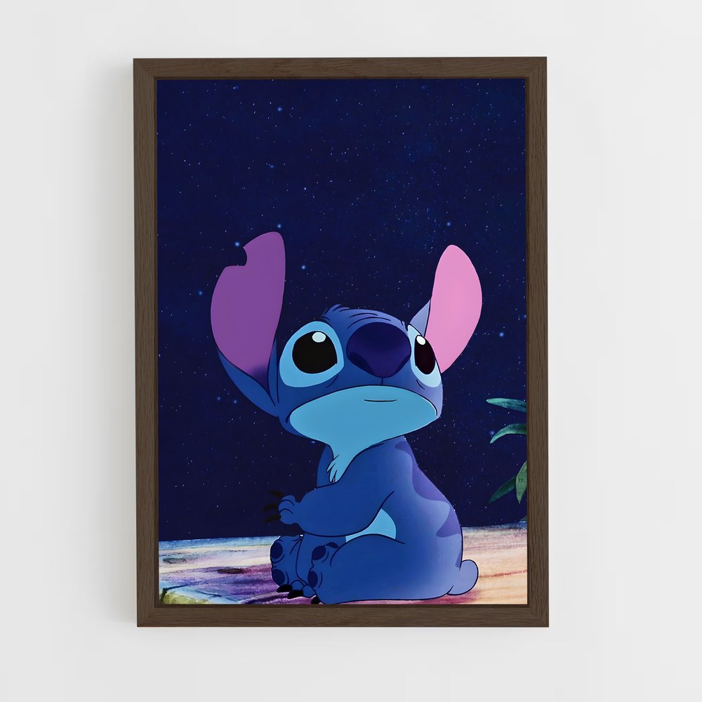stitch-5 cadre Bois foncé