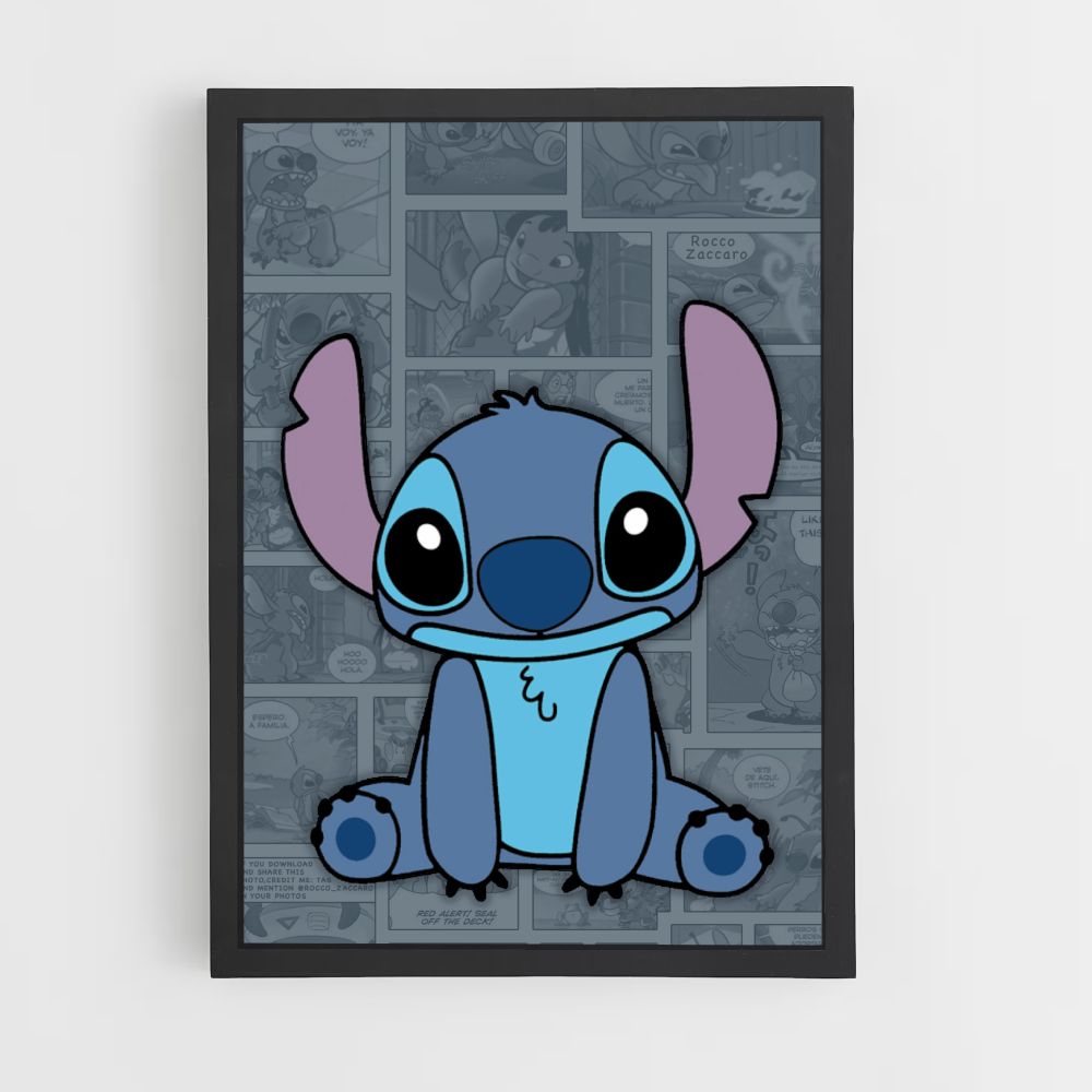 Pôster Stitch Quadrinhos