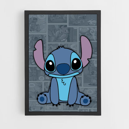 Pôster Stitch Quadrinhos