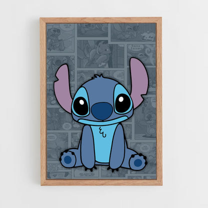 Pôster Stitch Quadrinhos