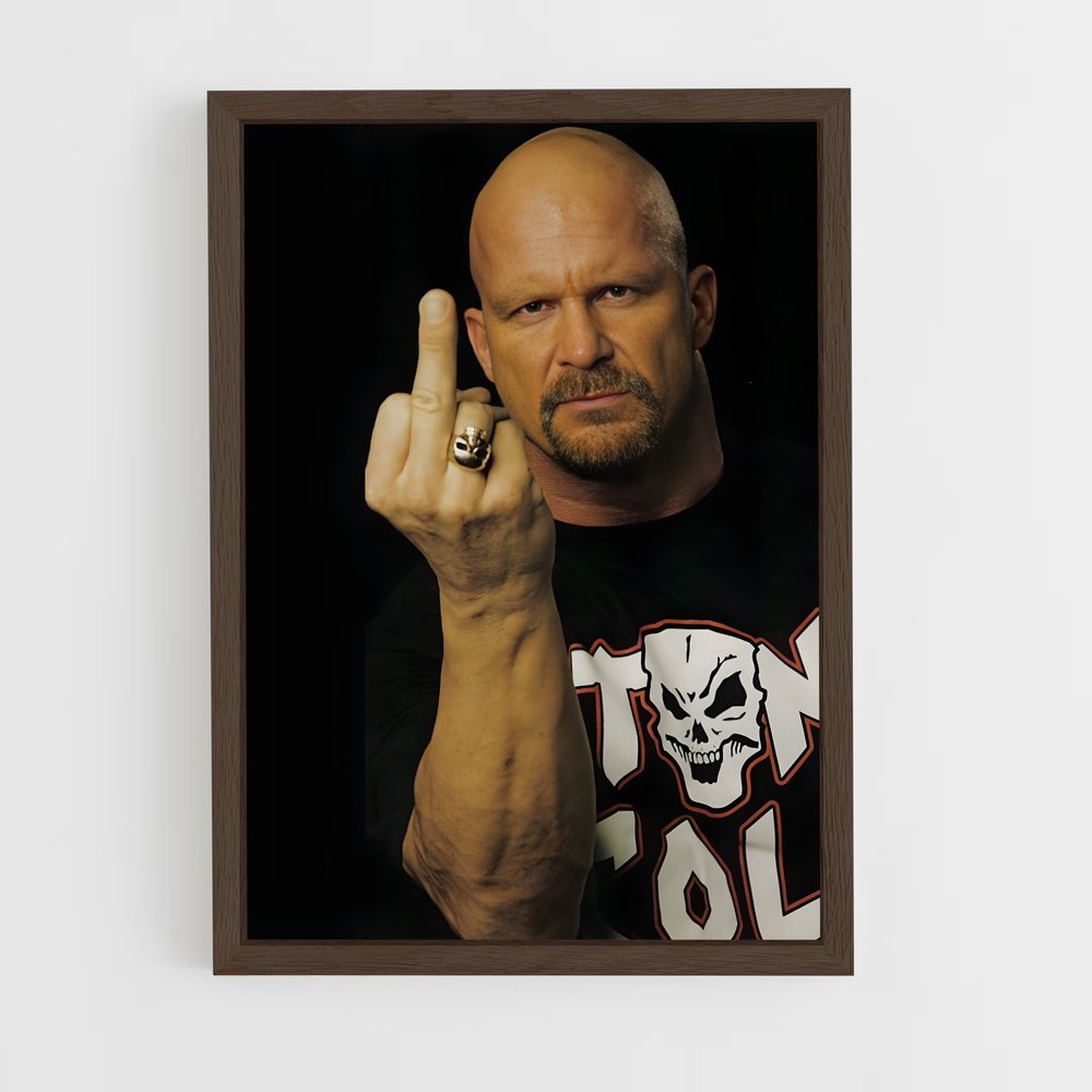 stone-cold-3 cadre Bois foncé