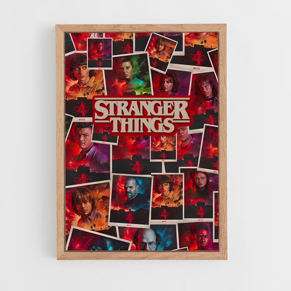 stranger-things-10 cadre Bois clair