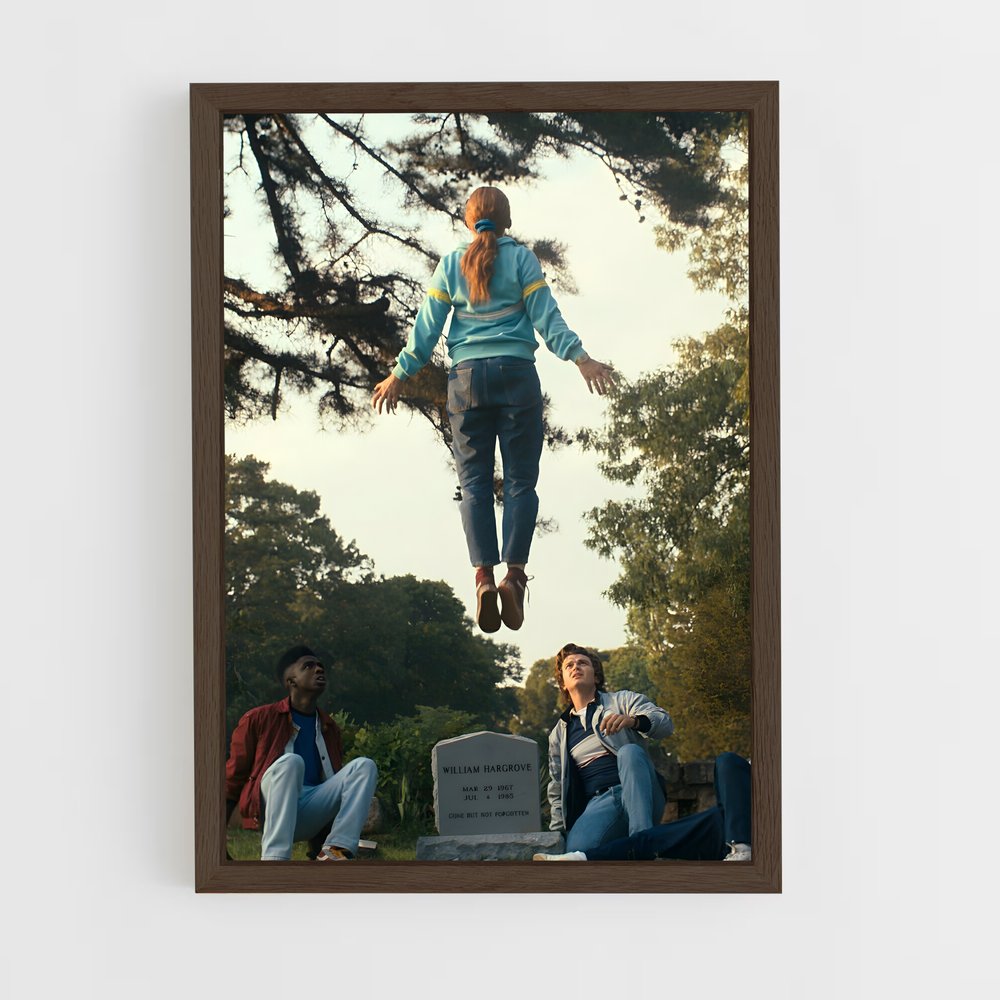 stranger-things-8 cadre Bois foncé