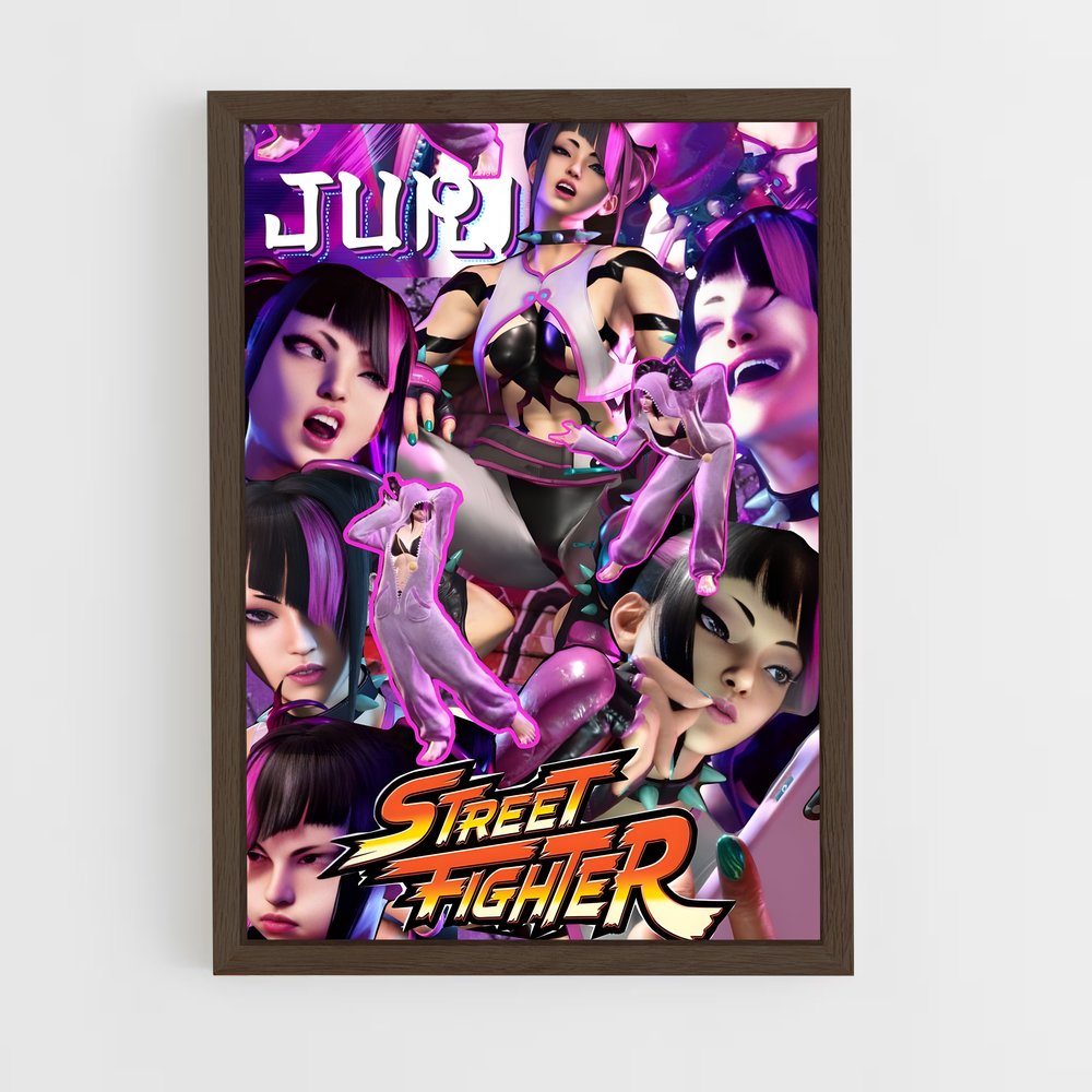 street-fighter-10 cadre Bois foncé