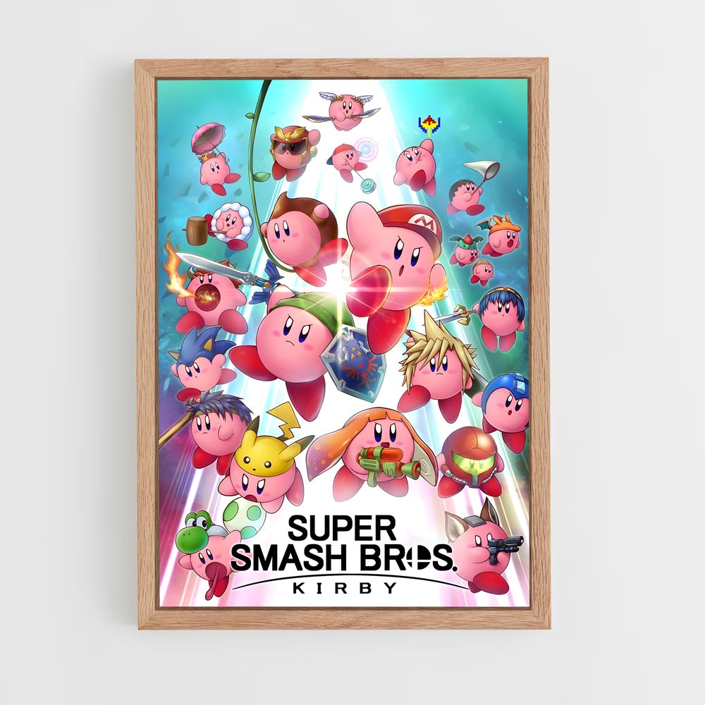 super-smash-bros-9 cadre Bois clair