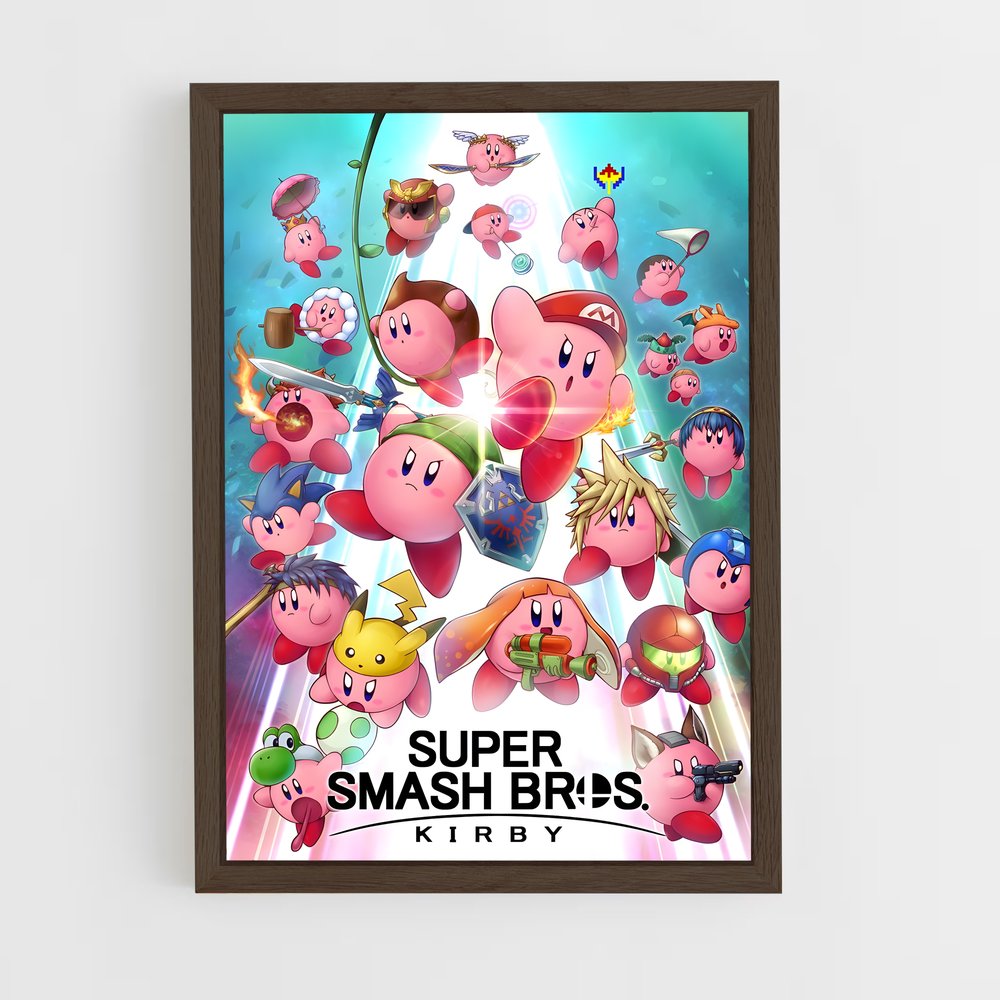 super-smash-bros-9 cadre Bois foncé