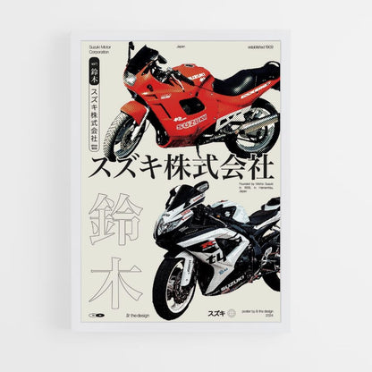 Pôster de motocicleta japonesa