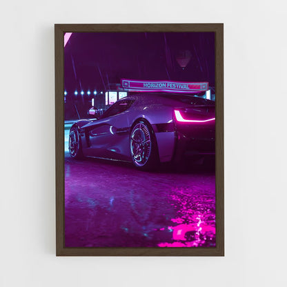 synthwave-12 cadre Bois foncé