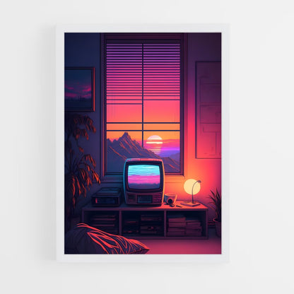 synthwave-2 cadre Blanc