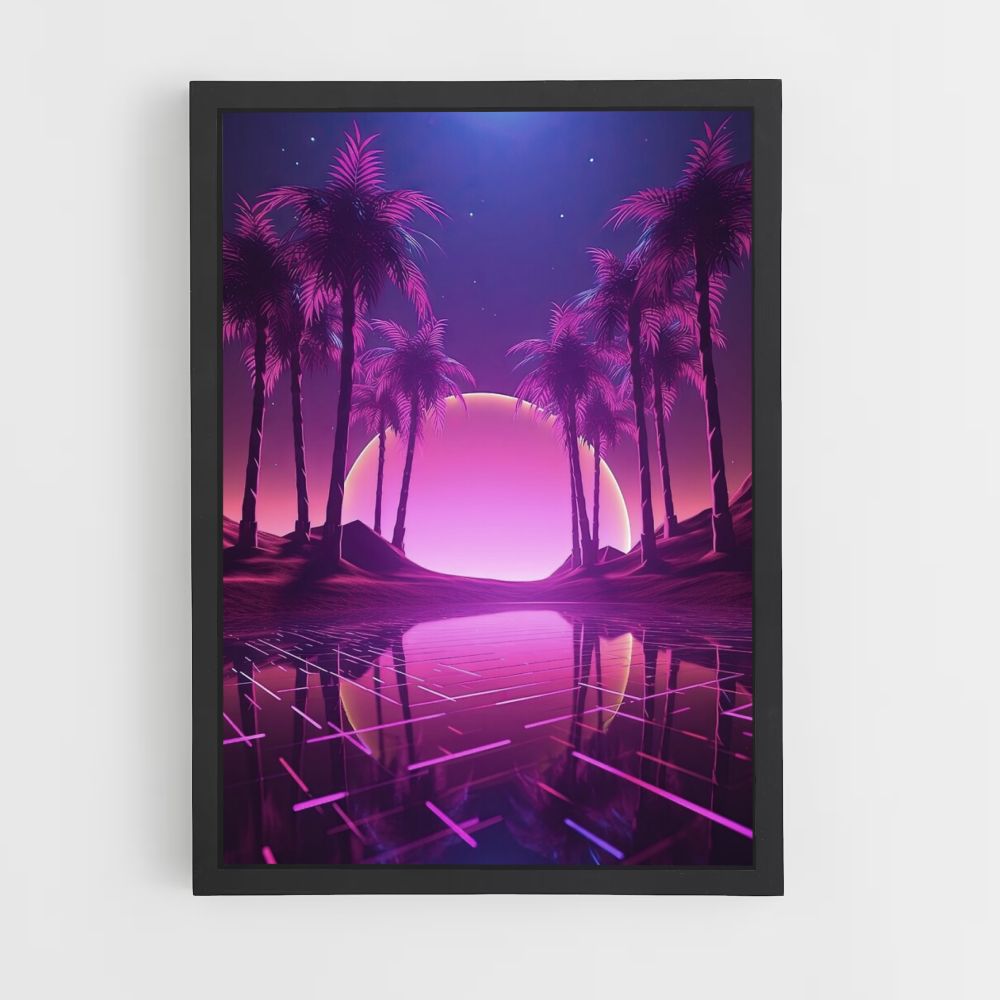 Pôster Synthwave Miami