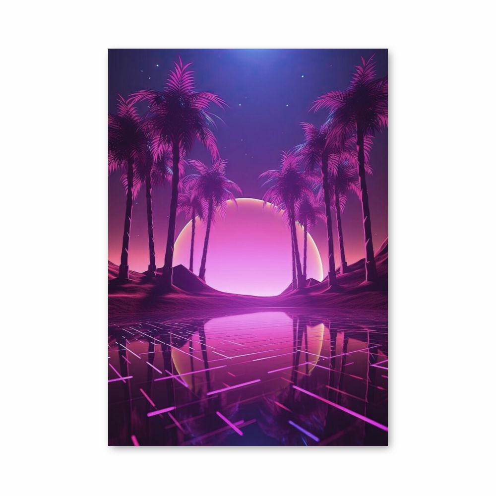 Pôster Synthwave Miami