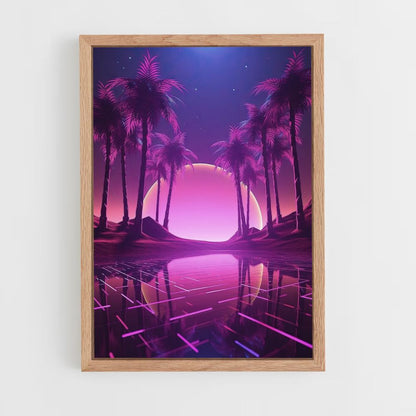 Pôster Synthwave Miami