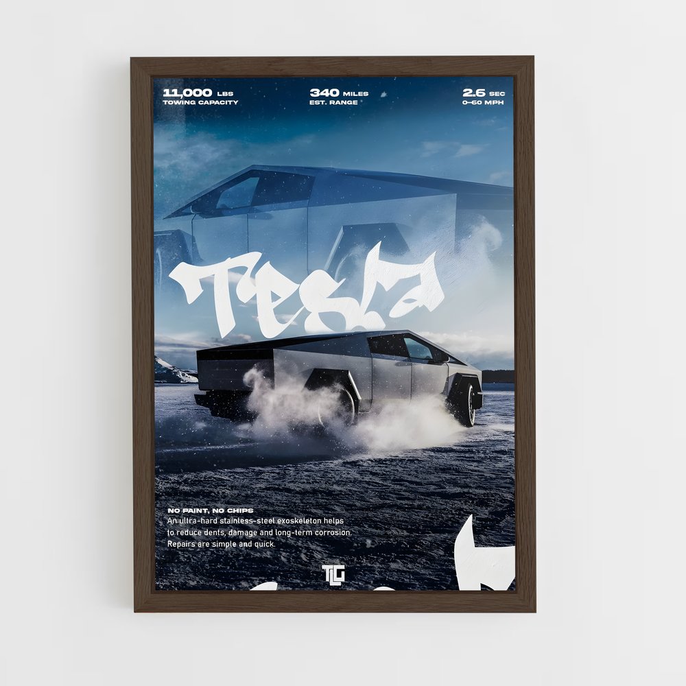tesla-1 cadre Bois foncé