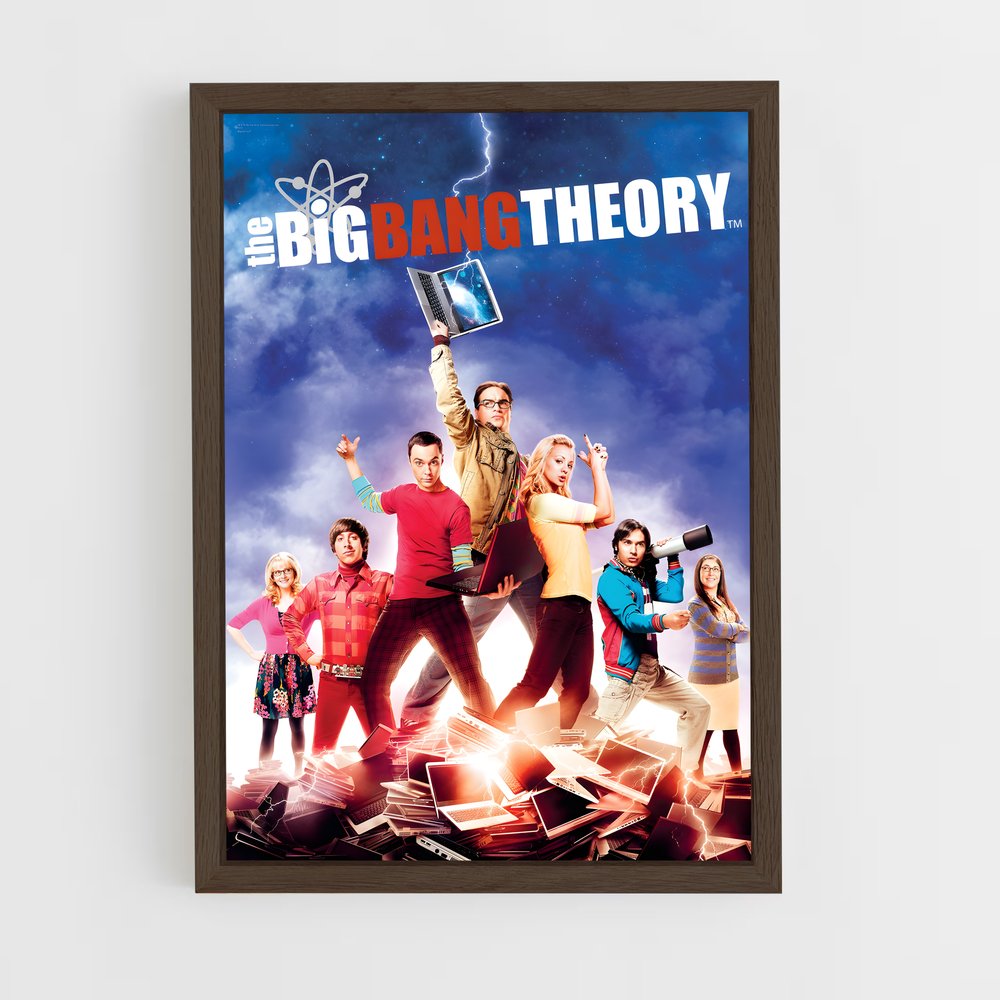 the-big-bang-theory-10 cadre Bois foncé