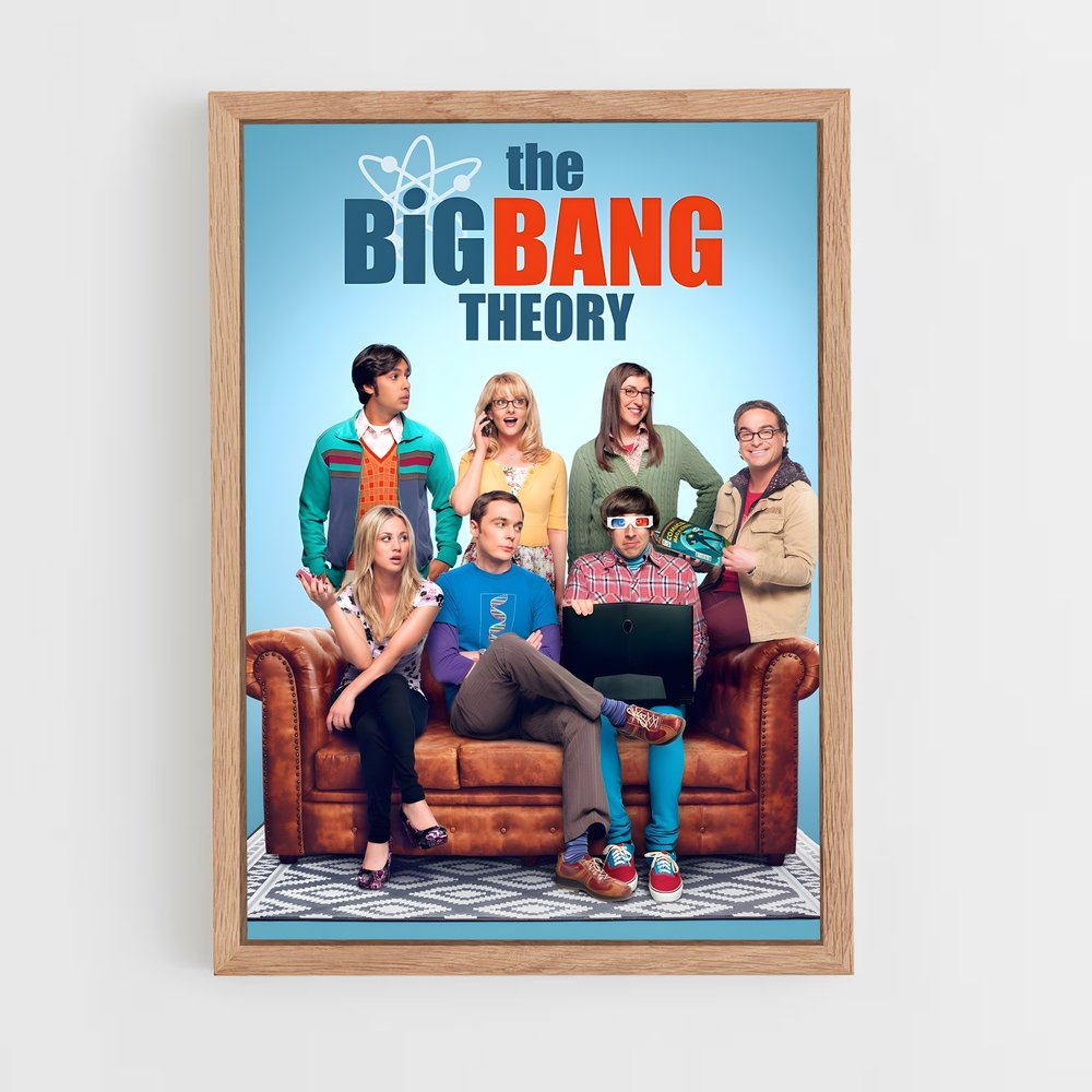 the-big-bang-theory-7 cadre Bois clair