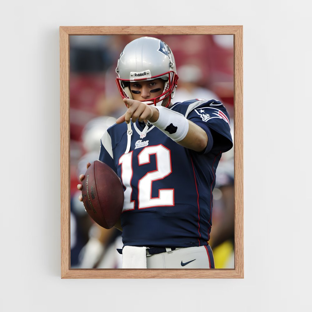tom-brady-5 cadre Bois clair