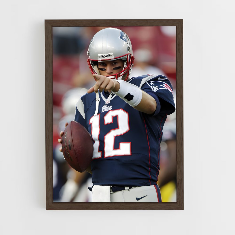 tom-brady-5 cadre Bois foncé