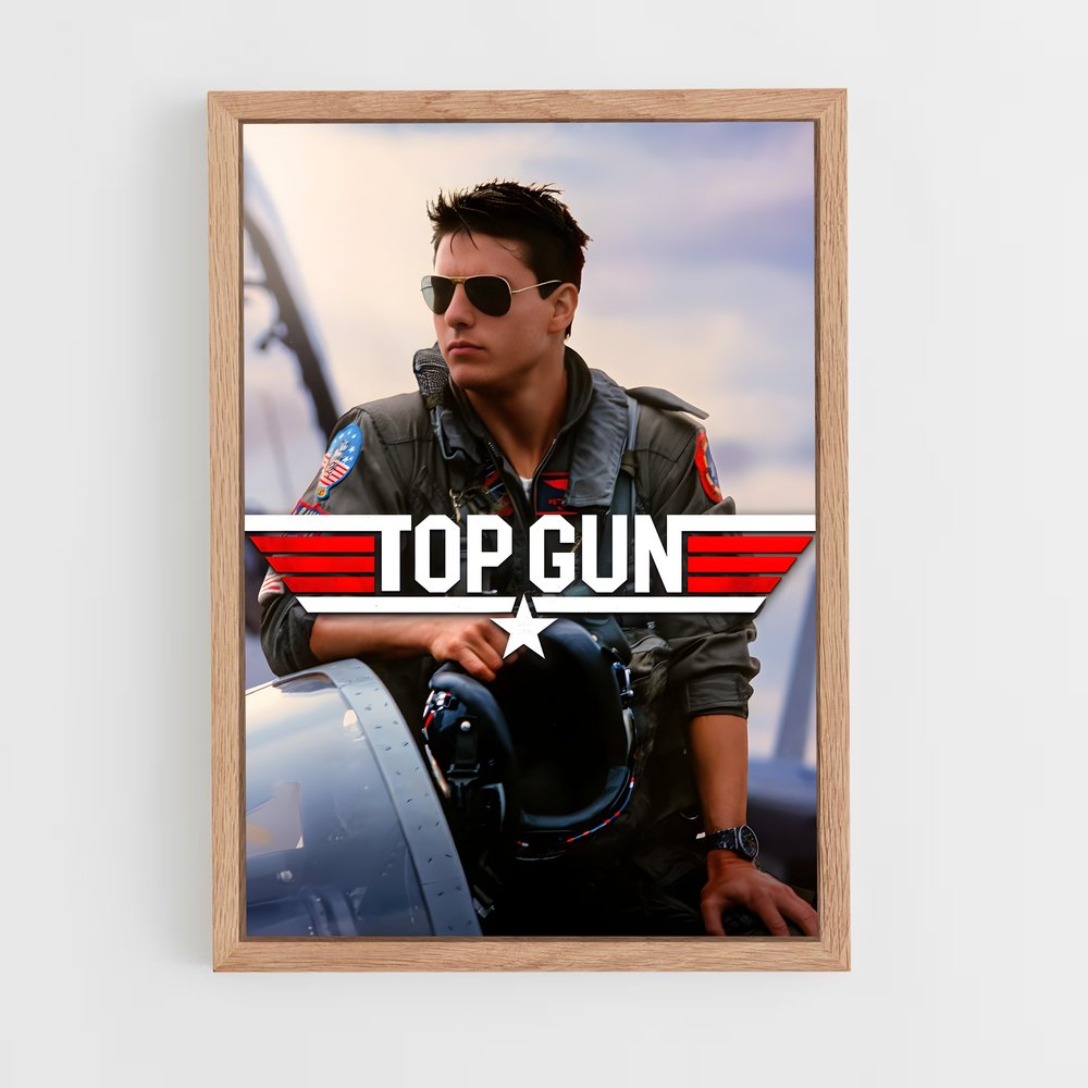 top-gun-10 cadre Bois clair