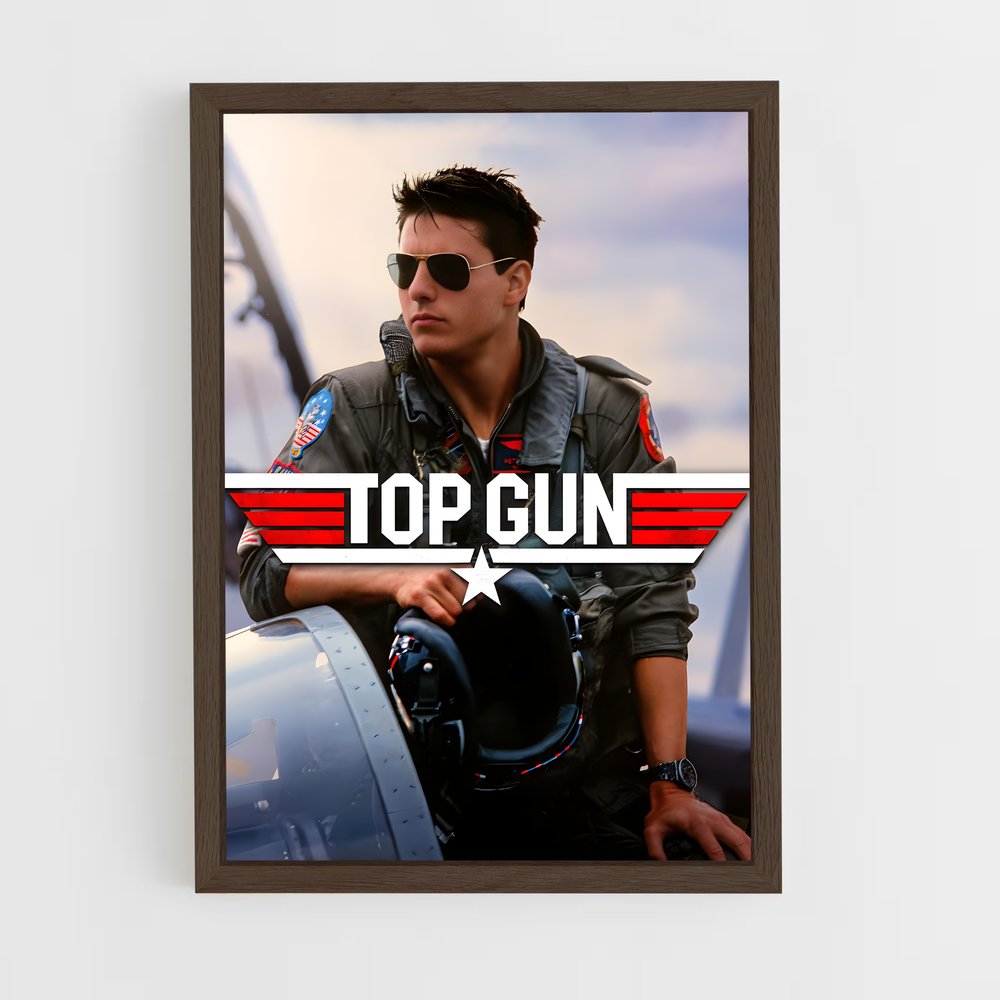top-gun-10 cadre Bois foncé