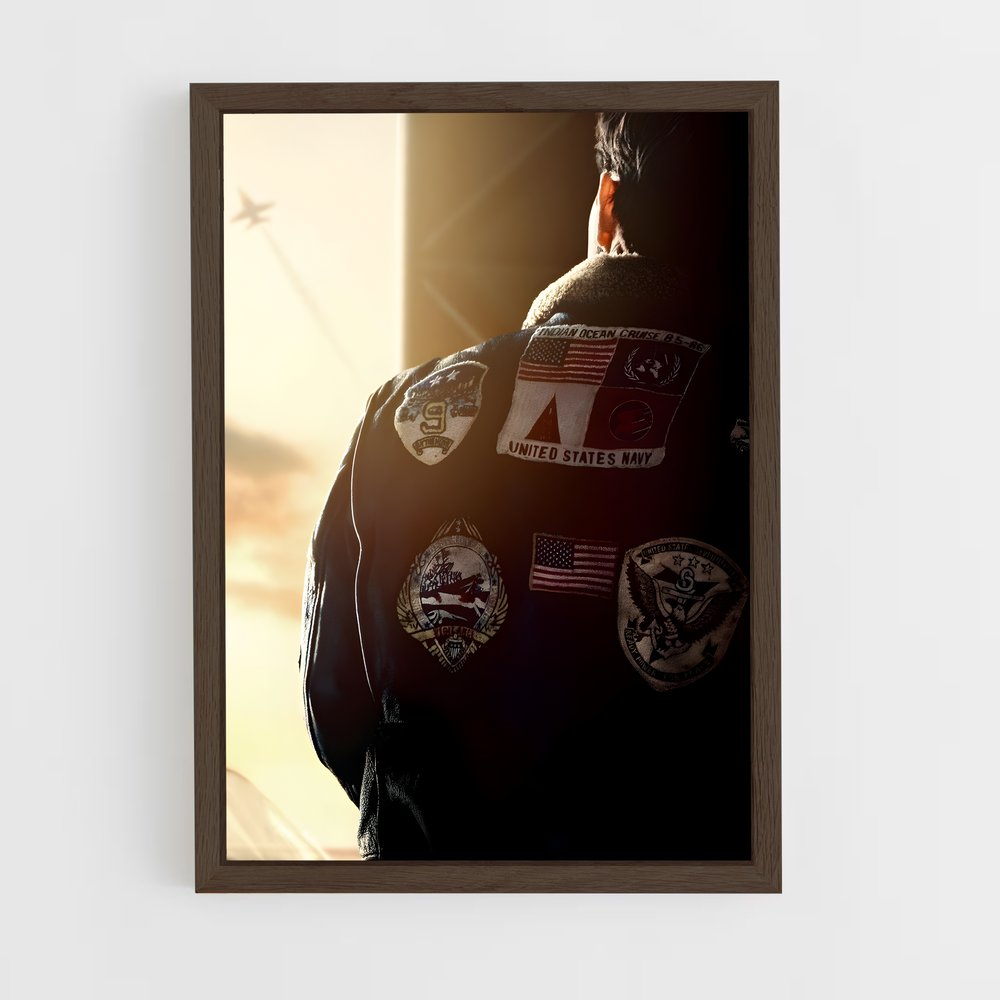 top-gun-5 cadre Bois foncé