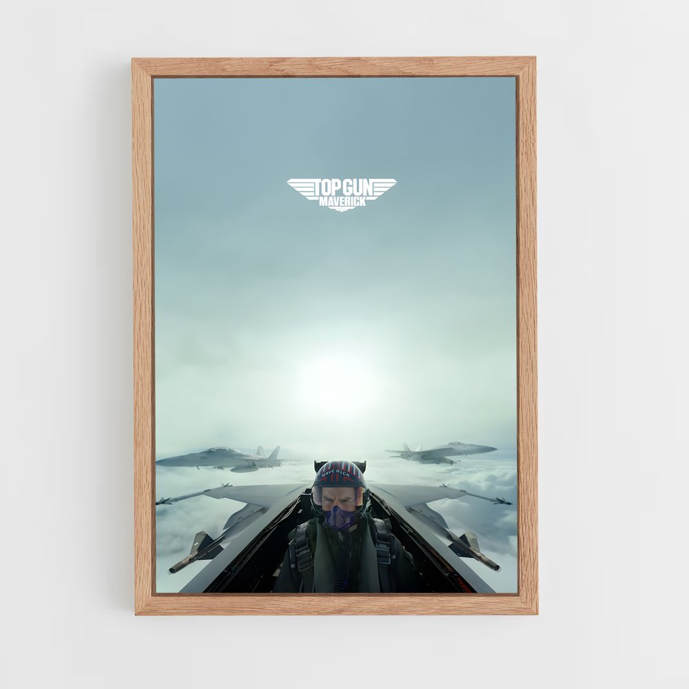 top-gun-6 cadre Bois clair