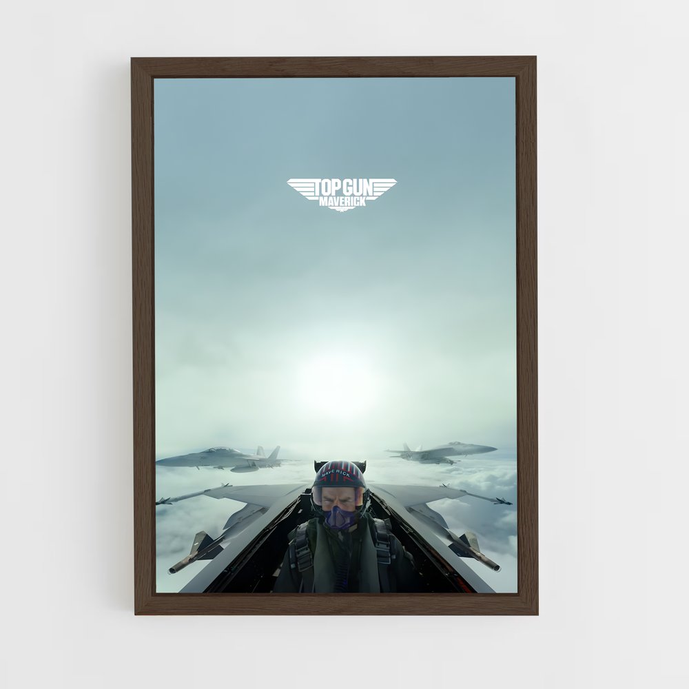 top-gun-6 cadre Bois foncé